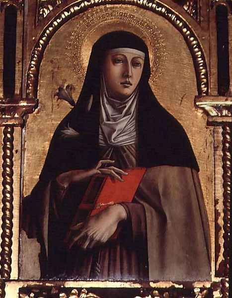 St. Clare, detail from the Santa Lucia triptych - view 1