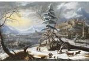 Winterlandschaft Mit Burg
