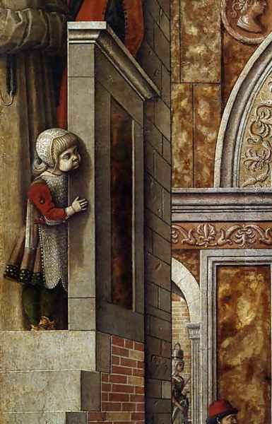The Annunciation with St. Emidius, 1486 (detail 1) - view 1