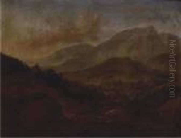 A Rhenish Landscape With
Travellers And Merchants On Moored Boats, A Town In The Distance - view 1