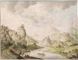 A Mountainous River Landscape