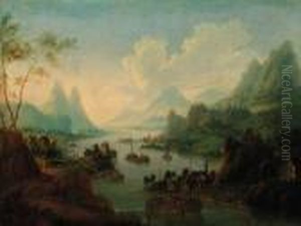 A Rhenish Landscape With A Town Beyond - view 1