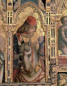 St. Martin, detail from the San Martino polyptych