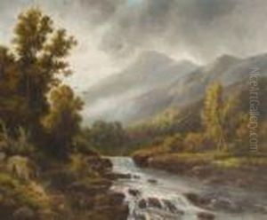 Mountain Landscape With Rushing Water Mountain Landscape With Rushing Water