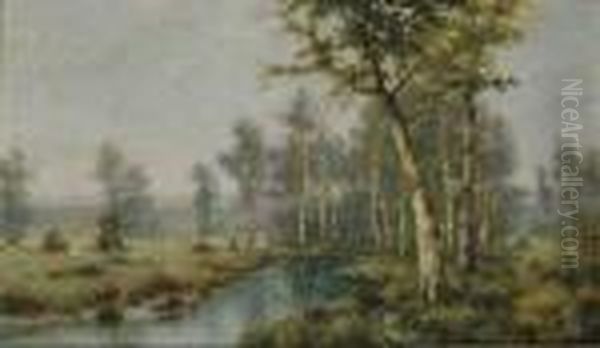 Birches By A Stream - view 1