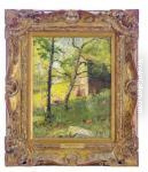 Verdant Landscape With A Barn - view 1