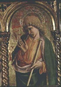 St. James the Less, detail from the Sant'Emidio polyptych, 1473 by Carlo Crivelli
