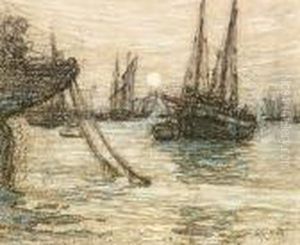 Harbor In Brittany by Walter Griffin