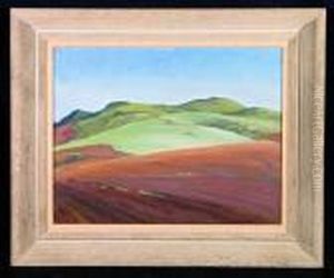 Tilled Soil With Rolling Hills Beyond by William Alexander Griffith