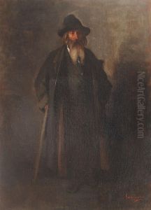 Portretul Unui Evreu Galitian by Nicolae Grigorescu
