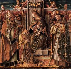 Virgin and Child Enthroned with Saints by Carlo Crivelli