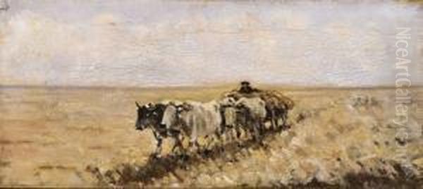 Landscape With Ox-drawn Wagon - view 1