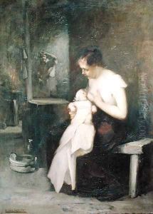 Young Mother, study for a painting for the Salon of 1879