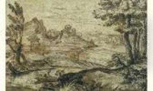 Paysage Fluvial Anime by Giovanni Francesco Grimaldi