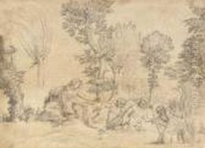 Latona Turning Lycian Peasants Into Frogs by Giovanni Francesco Grimaldi