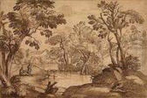 Landscape With Gnarled Trees And Two Women<</b> Landscape With Gnarled Trees And Two Women<</b>