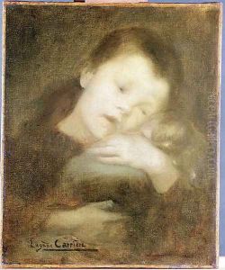 Child with a Doll, 1886 by Eugene Carriere