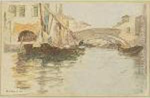 A) "veduta Di Chioggia", Cm. 9x14 by Guido Grimani