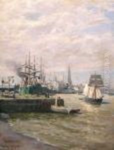Havneparti, Anvers 1885 1885