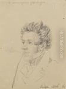 Portrat Des Pfeife Rauchenden Philipp Joseph Kraus by Ludwig Emil Grimm