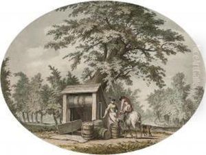 Watering A Horse At The Well