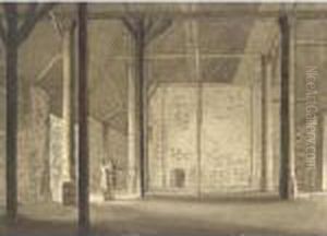 Warnford Hall, Hampshire by Samuel Hieronymus Grimm