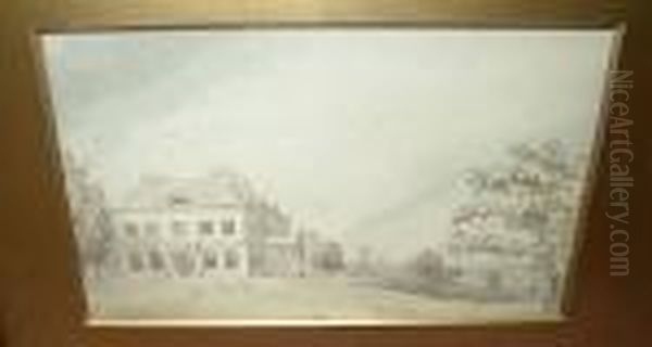 Country House Overlooking A Bay,
Bears Signature And Date 's.h. Grimm 1777', Pen And Ink, Pencil And
Wash, 16 X 25.5cm - view 1