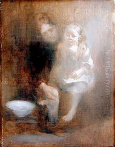 The Footbath, c.1890 by Eugene Carriere