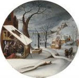 January: A Winter Landscape With The Dream Of Joseph And The Flightinto Egypt