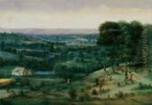 Weite Landschaft Mit Jagern by Abel Grimmer