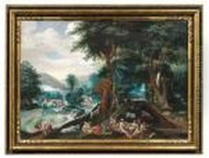 Weite Landschaft Mit Hirten by Jacob Grimmer