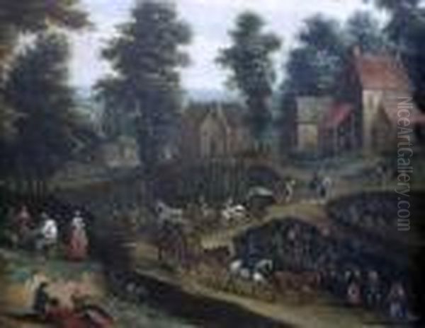 Village Scene With Carters - view 1