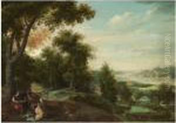 An Extensive Landscape With A Mythological Scene - view 1
