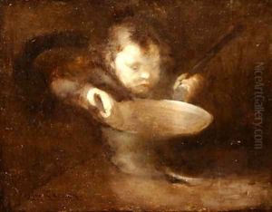 Child at the saucepan