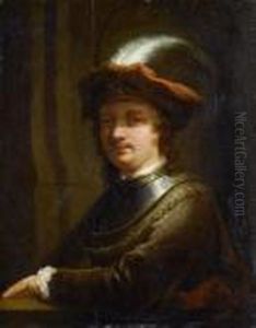 Portrait Of A Nobleman, Probably Rembrandt by Jean-Alexis Grimou