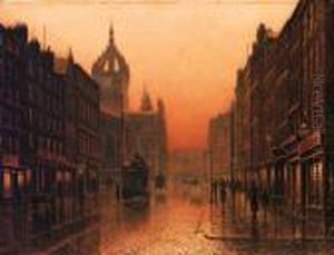 St Giles Cathedral, Edinburgh by Louis H. Grimshaw