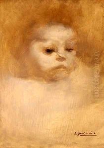 Head of a Child Study for La Grande Soeur by Eugene Carriere