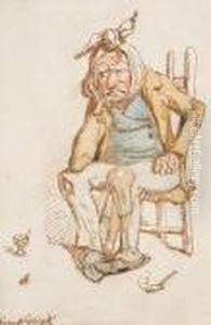 A Man With Toothache by Ernest Henry Griset