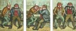 'the Request For A Match Or A Light'; 'a Light Supplied'; 'also A Match', A Set Of Three