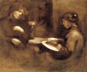 The portrait sitting by Eugene Carriere