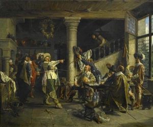 Mousquetaires Dans Une Auberge by Francois Adolphe Grison