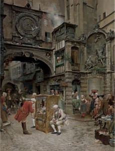 A Happy Encounter by Francois Adolphe Grison