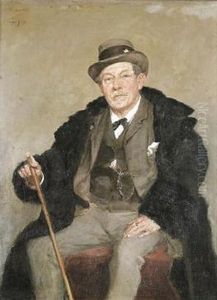 Selbstportrat. by Francois Adolphe Grison