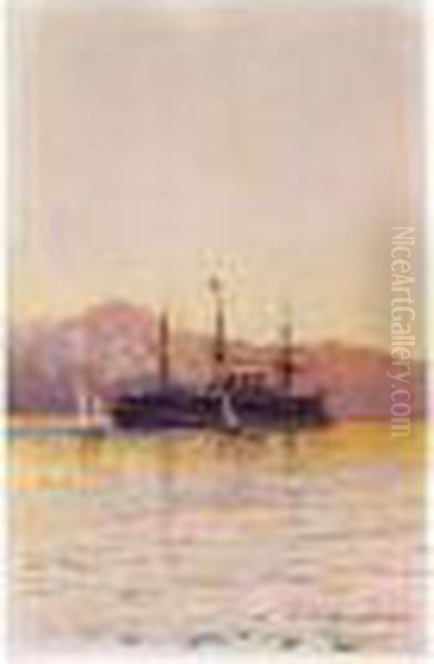 The Imperial Yacht 'the Aurora' Moored Off The Black Sea Coast - view 1