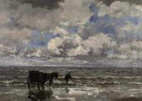A Shell-fisher In The Surf - view 1
