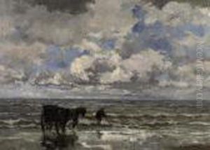 A Shell-fisher In The Surf
