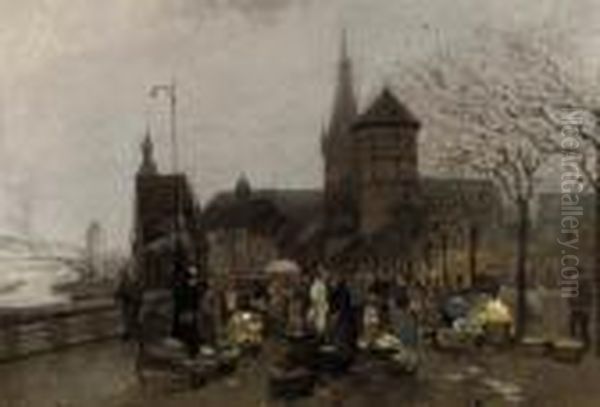 A Market Day In A German Town - view 1