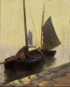 Segelboote Im Hafen by German Grobe