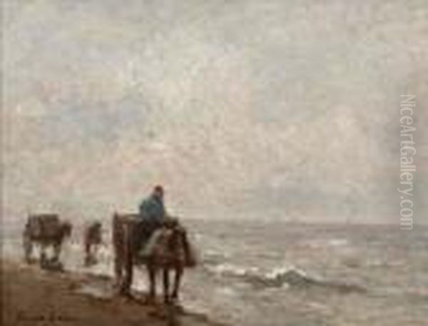 Schelpenvissers Op Het Strand Bij Katwijk - view 1