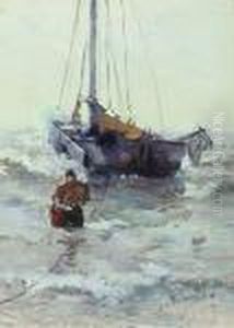Anlandendes Fischerboot